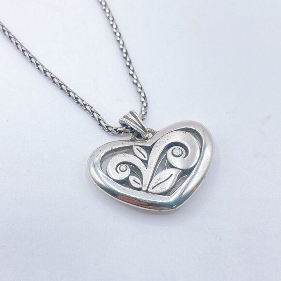 Brighton Eve’s Delight Heart Rhinestones Pendant Necklace 16 -18" - Picture 7 of 8